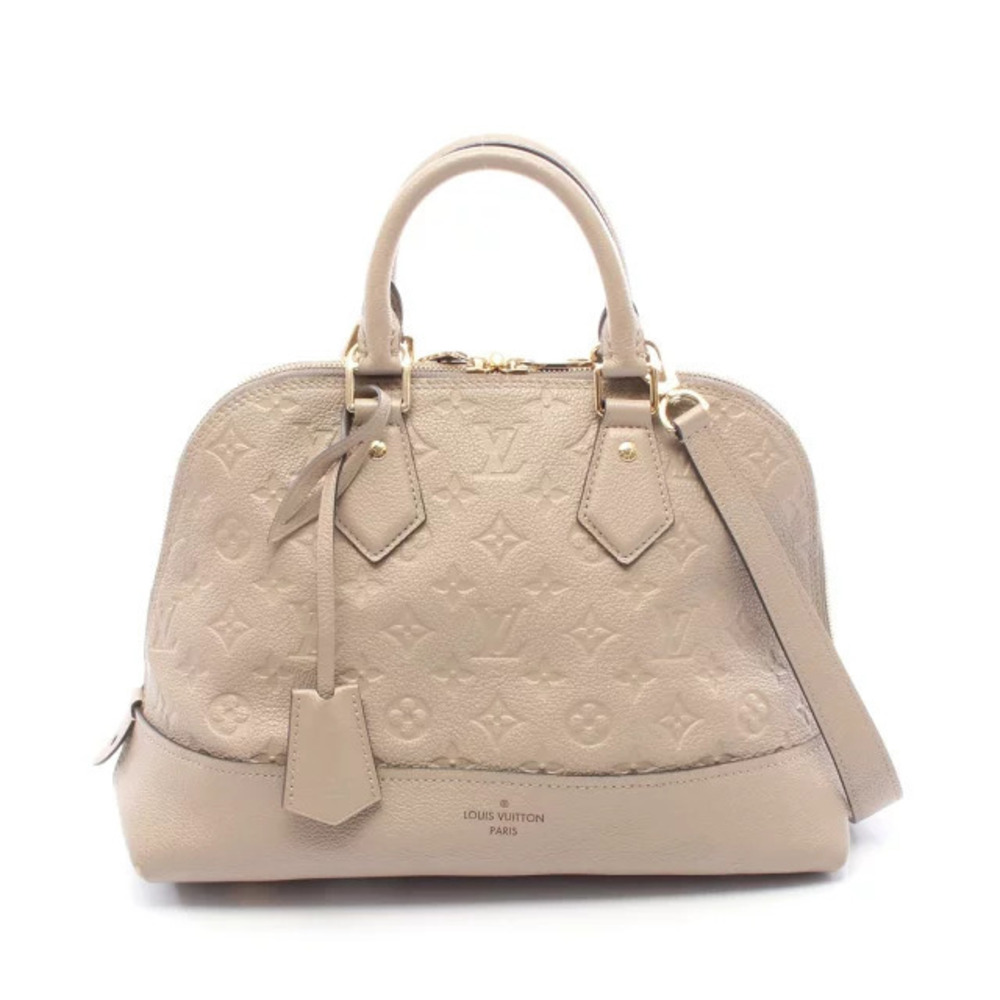 Louis Vuitton Neo Alma Handbag Leather Monogram Empreinte Beige Cream